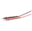 The 2 in 1 design is fitted with spike probes which can then be adapted by screwing on the supplied croc clips to the end. Shrouded banana plugs and soft rubber construction for long service life.