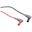 Shrouded banana plugs and soft rubber construction. Cat 3 1KV 10A approved. Strain relief at both ends for long service life. Test pins have a unique banana plug end allowing them to be plugged into test equipment easily.