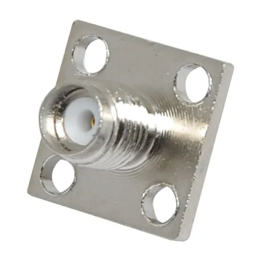 Female chassis mount type. Nickel plated finish.