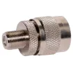 Interfaces F type coaxial equipment/leads with N type coaxial equipment/leads.
