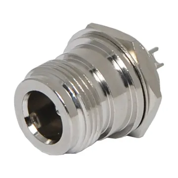 Panel Mount socket  to suit RG58 coax.
As used in RF 2-way radio communications equipment. Requires 15mm panel hole.