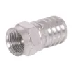 Crimp F connector for television connection.