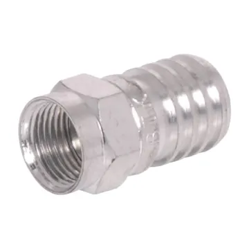 Crimp F connector for television connection.