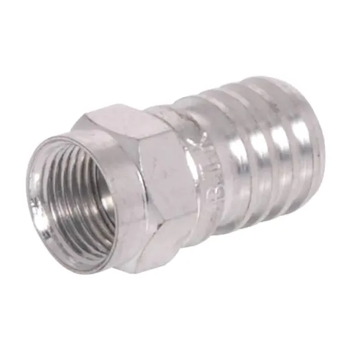 Crimp F connector for television connection.