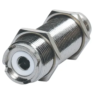 Female-Female, Panel Mount. Mounting Hole 15.5mm. SO239