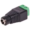 Two way screw terminal to 2.5mm Male DC socket.