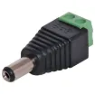 Two way screw terminal to 2.5mm Female DC plug.