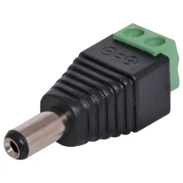 Two way screw terminal to 2.5mm Female DC plug.