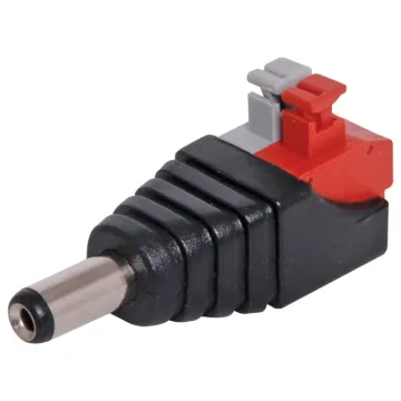 Two way spring terminal to 2.1mm Female DC plug.