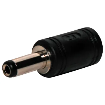 DC power adaptor. 2.1mm socket  to 2.5mm plug. Adaptor shaft length 14mm.