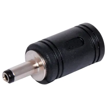 DC power adaptor. 2.1mm socket  to 1.35mm plug. Adaptor shaft length 9.5mm.