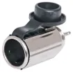 PVC cap prevents dust buildup. 2 piece design for flush mounting. Accepts 3.5mm bullet connector and 6.3mm spade socket. Requires 28mm cutout.