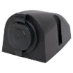 A surface mount socket with rubber cap to prevent dust buildup. Includes rubber seal for base and mounting hardware. 87L x 48H x 55Wmm. 6.3mm spade  terminals. Will lock when mated with P 0662