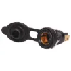 As used in many 4WD, RV and caravans. Ideal connector for DC power in vehicles. Rated at 8A (contacts rated to 16A).  Fitted with 6.4mm spade connectors.