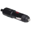 Fused at 10A 12VDC. Fitted with replaceable mini blade fuse and power LED.