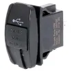 Connects directly to 12-24V with i6.8mm spade terminals. Fitted with rubber cap to prevent moisture and dust ingress. Designed to mount directly in a modern dashboard blanking panel.