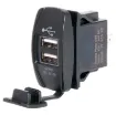 Connects directly to 12-24V with i6.8mm spade terminals. Fitted with rubber cap to prevent moisture and dust ingress. Designed to mount directly in a modern dashboard blanking panel.