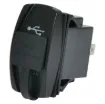 Connects directly to 12-24V with i6.8mm spade terminals. Fitted with rubber cap to prevent moisture and dust ingress. Designed to mount directly in a modern dashboard blanking panel.