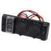 A flush panel mount facia with usb and car accessory with on/off switch