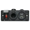 A flush panel mount facia with usb and car accessory with on/off switch