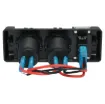 A flush panel mount facia with usb and car accessory with on/off switch
