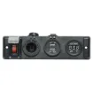 A flush panel mount facia with usb, car accessory and voltmeter with on/off switch