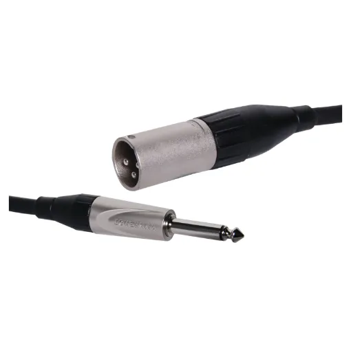 XLR Male. / 6.35mm 6m. Balanced TRS connection
Amphenol Connectors.