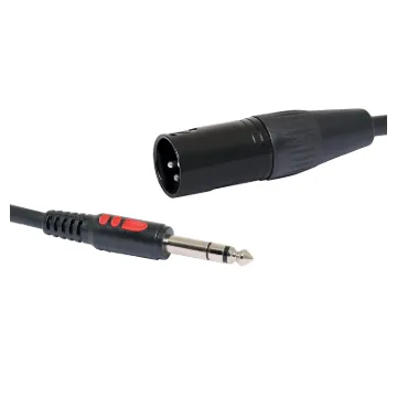 XLR Male. / 6.35mm 10m. Balanced TRS connection.