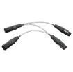 Quickly adapt and split signals between genders of 3 pin XLR connections. 20cm length.
