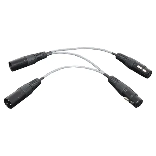 Quickly adapt and split signals between genders of 3 pin XLR connections. 20cm length.