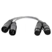 Quickly adapt and split signals between genders of 3 pin XLR connections. 20cm length.