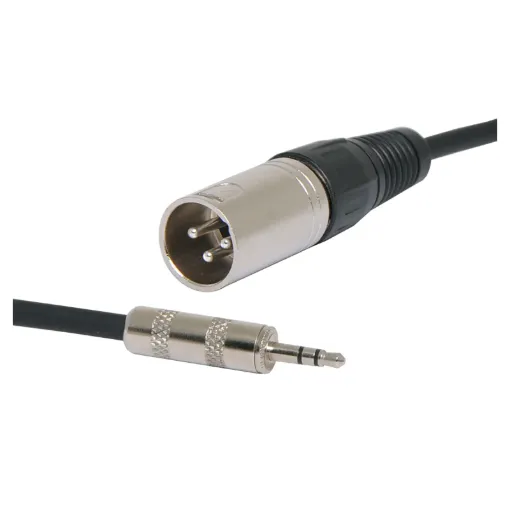 Unbalanced XLR Male to Stereo 3.5mm Plug 1m