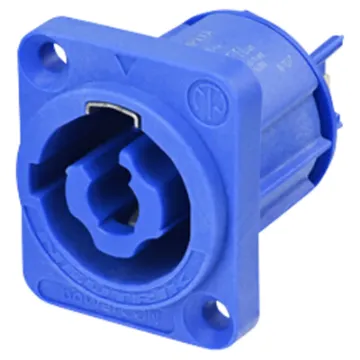 Extra heavy duty Neutrik Powercon connector as used in commercial lighting and audio applications. NAC3MPXXA. SAA approved.