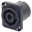 Heavy duty 4 pin connectors as used on professional amplifiers and speaker boxes. Handles up to 30A current. Genuine Speak-On connector manufactured by Neutrik.