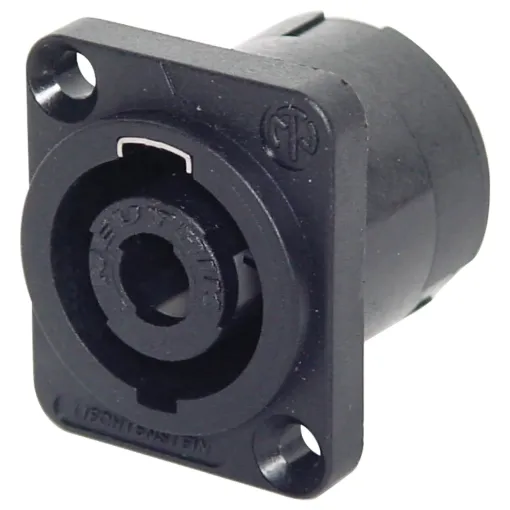 Heavy duty 4 pin connectors as used on professional amplifiers and speaker boxes. Handles up to 30A current. Genuine Speak-On connector manufactured by Neutrik.