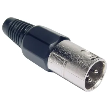 These XLR style connectors feature sturdy metal construction, high quality contact inserts and strain relief grommets on the line connectors. The plugs have an internal sleeve which tightens around the cable as the plug is screwed together, securing the c