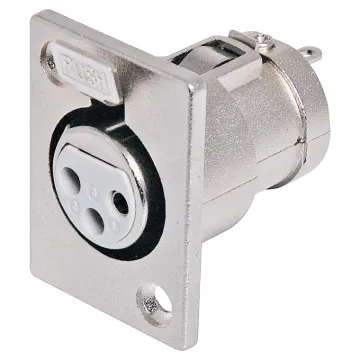 These XLR style connectors feature sturdy metal construction, high quality contact inserts and strain relief grommets on the line connectors. The plugs have an internal sleeve which tightens around the cable as the plug is screwed together, securing the c
