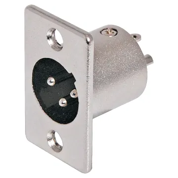 These XLR style connectors feature sturdy metal construction, high quality contact inserts and strain relief grommets on the line connectors. The plugs have an internal sleeve which tightens around the cable as the plug is screwed together, securing the c