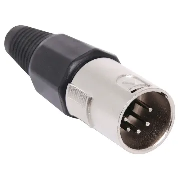 These XLR style connectors feature sturdy metal construction, high quality contact inserts and strain relief grommets on the line connectors. The plugs have an internal sleeve which tightens around the cable as the plug is screwed together, securing the c