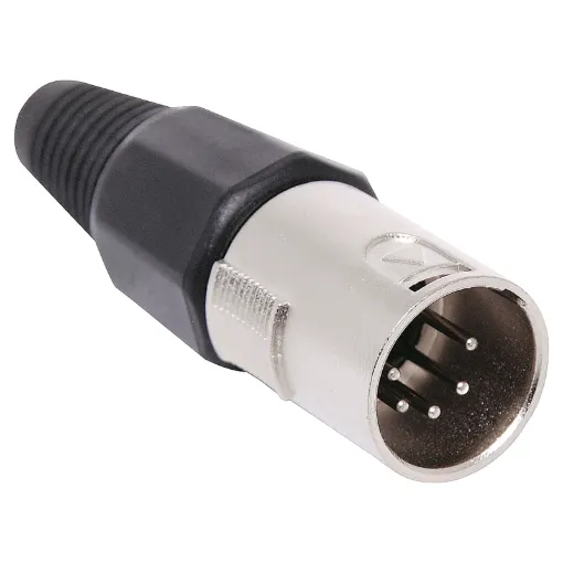 These XLR style connectors feature sturdy metal construction, high quality contact inserts and strain relief grommets on the line connectors. The plugs have an internal sleeve which tightens around the cable as the plug is screwed together, securing the c