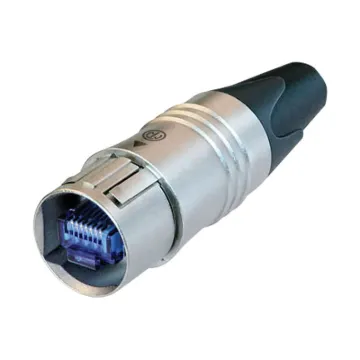 RJ45 Cat6 Line Plug in diecast Neutrik® housing Neutrik® part no. NE8MC6-MO. For matching chassis connector, see Neutrik NE8FDY-C6 (P 0830).
