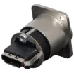 HDMI sockets on both sides of connector for use with pre-made leads. ROHS. HDMI Version 2.0. Standard ''D'' shape housing for easy mounting.