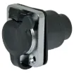 A back to back RJ45 socket for easy termination. Socket locks preventing accidental disconnection. Push tab release.