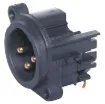 XLR 3 pin 90 deg PCB Compact Male