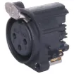 XLR 3 pin 90 deg PCB Compact female