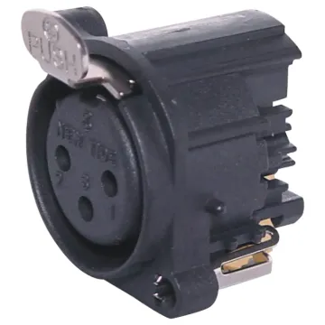 XLR 3 pin 90 deg PCB Compact female