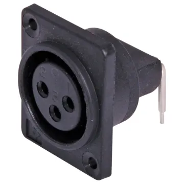 90 deg. PCB mount XLR Female connector