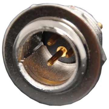 3 Pin Chassis Male. Mounting hole 11mm diametre.