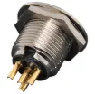 4 Pin Chassis Male. Mounting hole 11mm diametre.