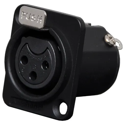 AMPHENOL (formerly Alcatel) connectors are ideal for use in high performance audio applications, including mobile PA use. They represent a no-compromise approach to connector technology, with rugged construction, secure mechanical characteristics and low